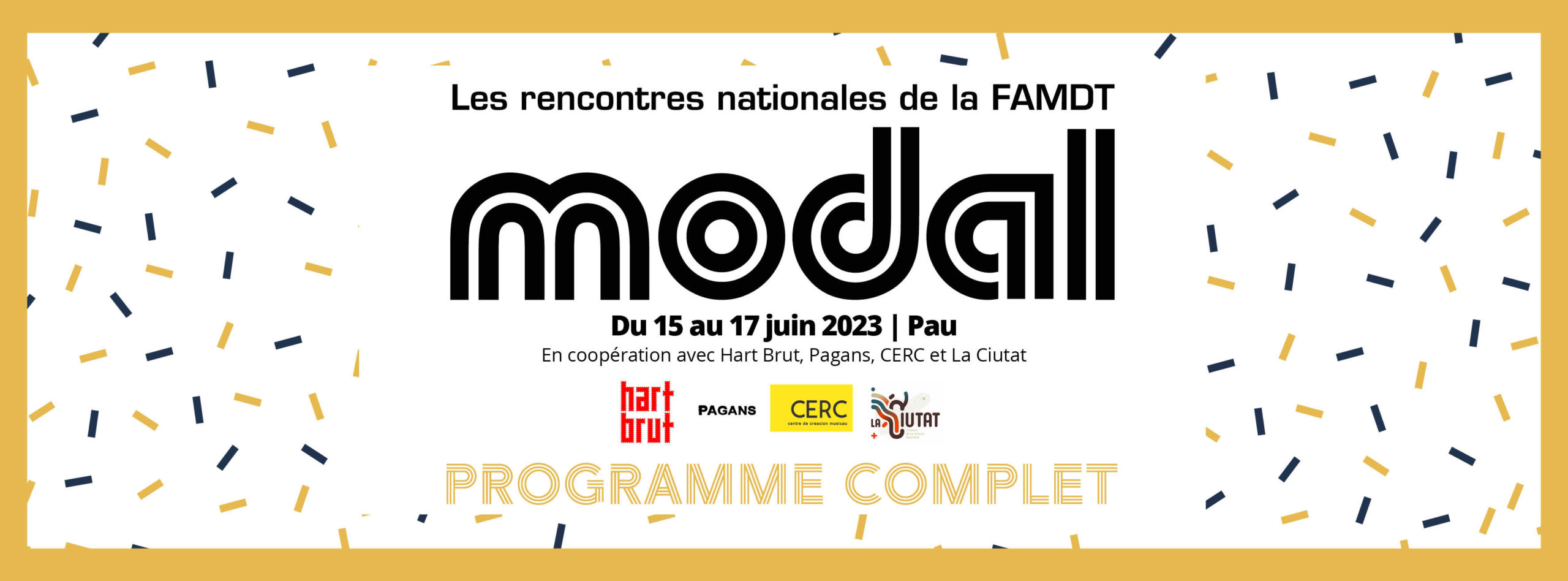 Programme des rencontres Modal 2023